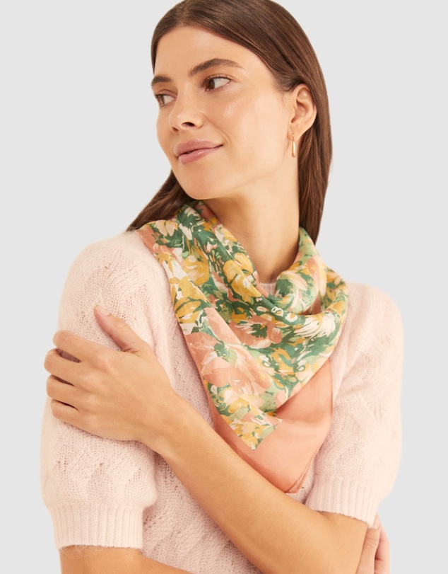 Sportscraft - Flora Square Silk Scarf