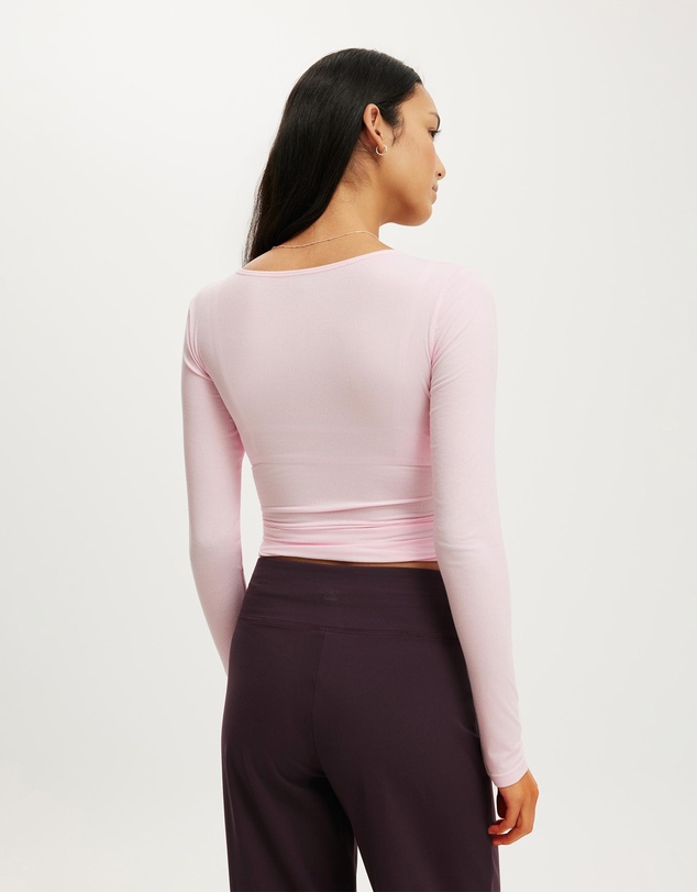 Cotton On Body Active - Active Rib Cross Front Long Sleeve