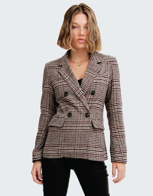 Belle & Bloom - Piccadilly Wool Blend Plaid Blazer