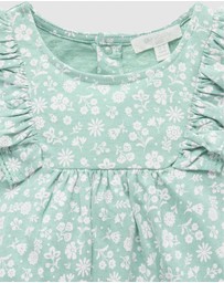Purebaby - Ruffle Shortie Growsuit -Kids-Babies