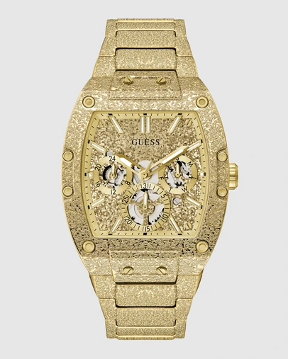 GUESS - GUESS Mens Gold-Tone Multifunction Watch