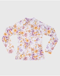 Aqua Blu Kids - Fleur Long Sleeve Rash Vest