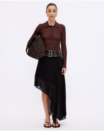 Minima Esenciales - Marigold Rib Knit Polo