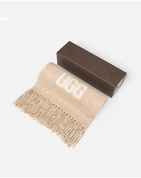 Ozwear Connection Uggs - Ugg Logo Cashmere Aus Wool Woven Scarf