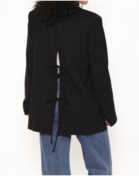 Petal & Pup - Tove Tie Back Blazer - Black