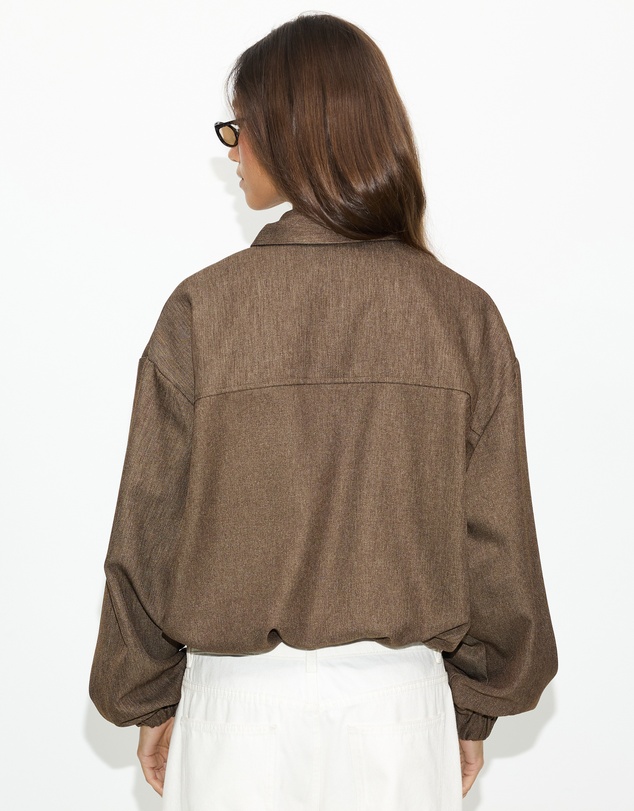 Dazie - Alexis Woven Bomber Jacket
