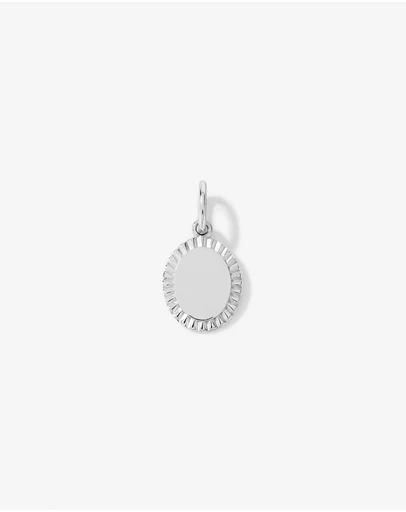 Michael Hill - Engravable Sunray Oval Pendant in Sterling Silver