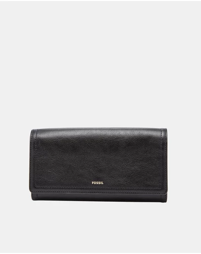 Fossil - Logan Black RFID Flap Clutch