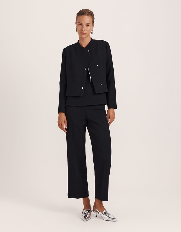 SABA - Raya Wool Crepe Cropped Jacket