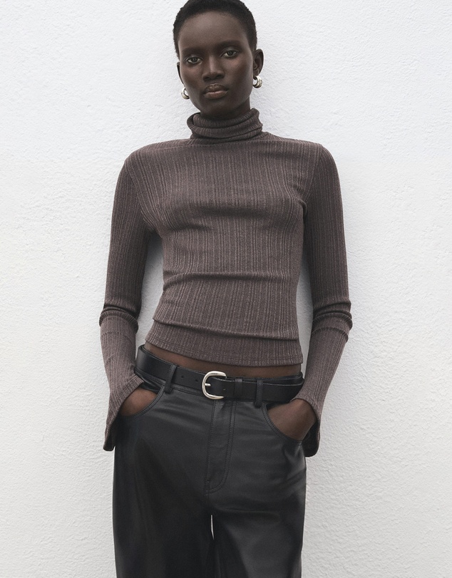 M.N.G - Turtleneck Sweater With Flared Sleeves