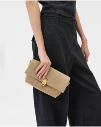 Oroton - Etta Medium Suede Clutch