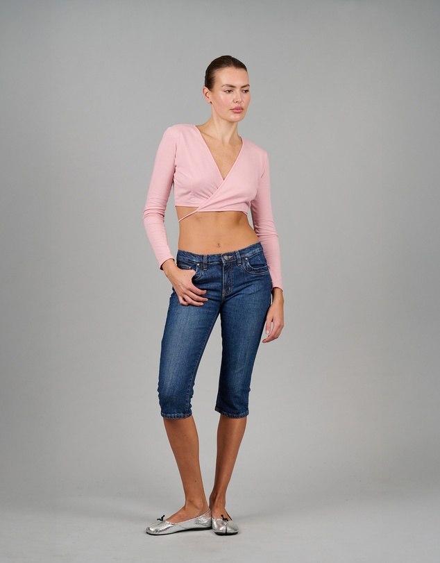 Love and Nostalgia - 'Little Gath’ Capri Jean - Dark Vintage Blue
