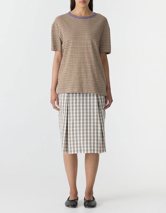 Bassike - Stripe Boyfriend T-Shirt