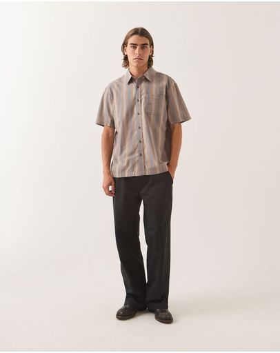 Charcoal Shadow Stripe