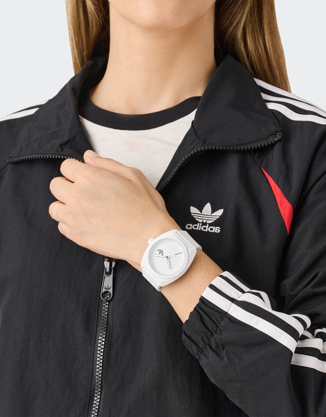 adidas Originals - Project Three 42mm Ceramic Case with White Dial and Resin Strap