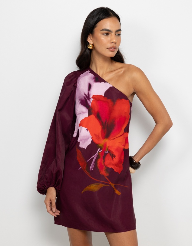 AERE - Ravenna One Shoulder Mini Dress