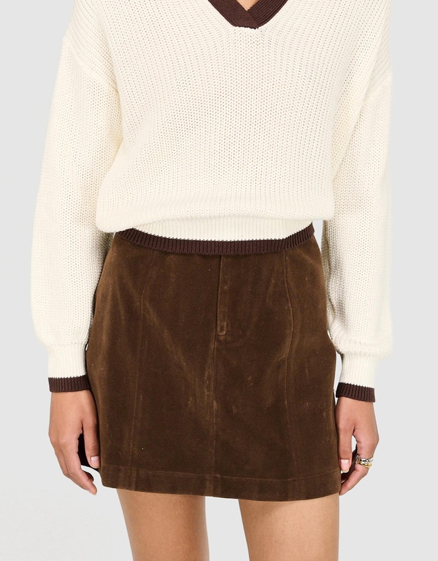 Staple the Label - Nina Faux Suede Mini Skirt