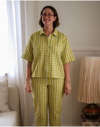 Mosey Me - Citrus Seersucker Pyjama Set