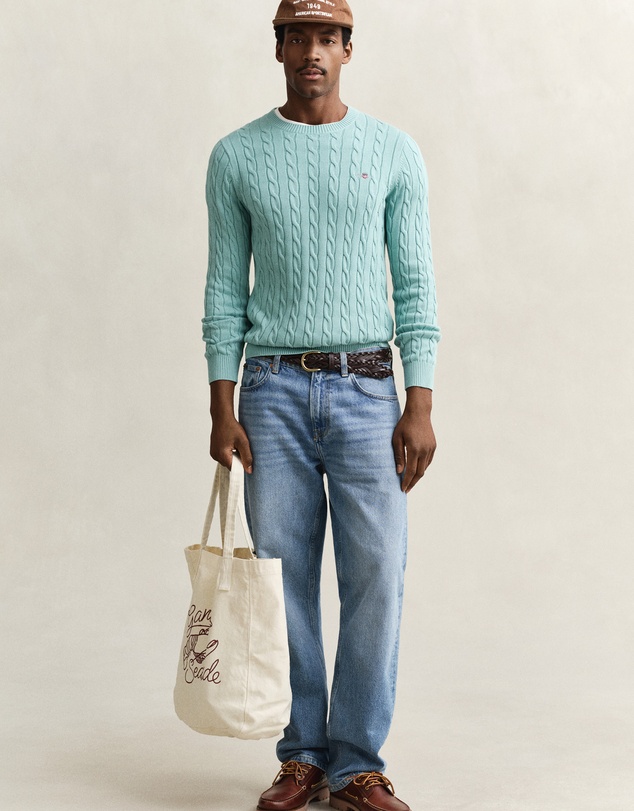 Gant - Cotton Cable Crew Neck