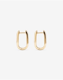 Michael Hill - Huggie Paperclip Earrings in 10kt Yellow Gold
