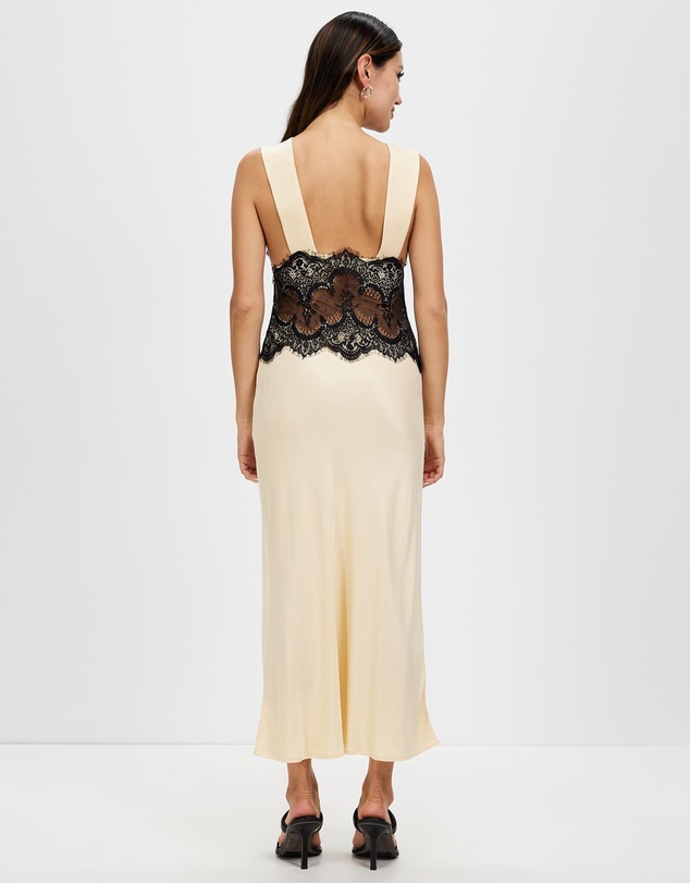 Third Form - Visions Lace Deep V Maxi Dress