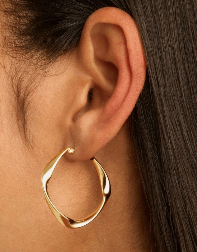 Najo - Garden of Eden Yellow Gold Hoop Earring