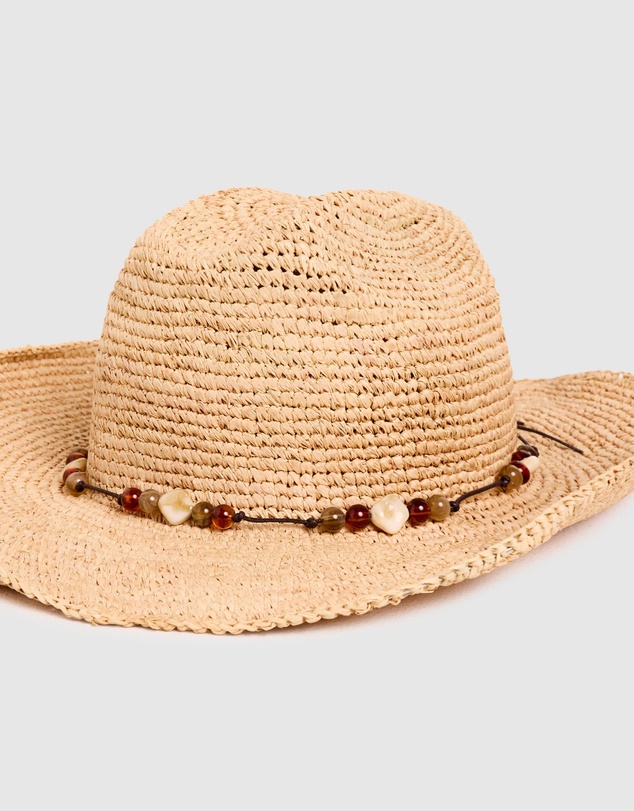 Subtitled - Connie Raffia Cowboy Hat