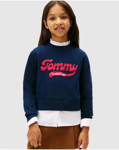 Tommy Hilfiger - Varsity Intarsia Logo Jumper - Teens