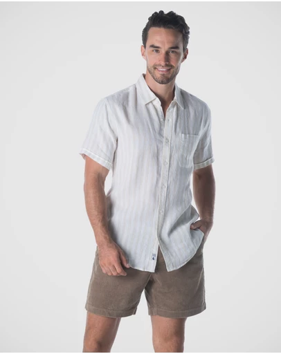 Coast Clothing - Linen Short Sleeve Shirt In Sand