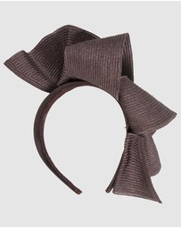 Max Alexander - Large Wavy Chocolate Racing Fascinator