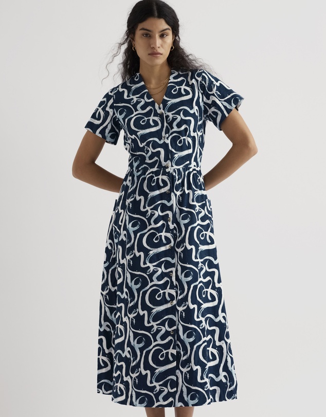 Seasalt - Seasalt Cornwall Navy Fowen Shirt Dress