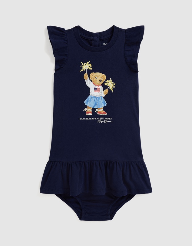Polo Ralph Lauren - Polo Bear Cotton Jersey Dress & Bloomer - Babies