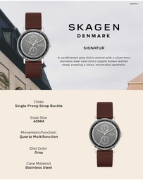 Skagen - Signatur Brown Analogue Watch