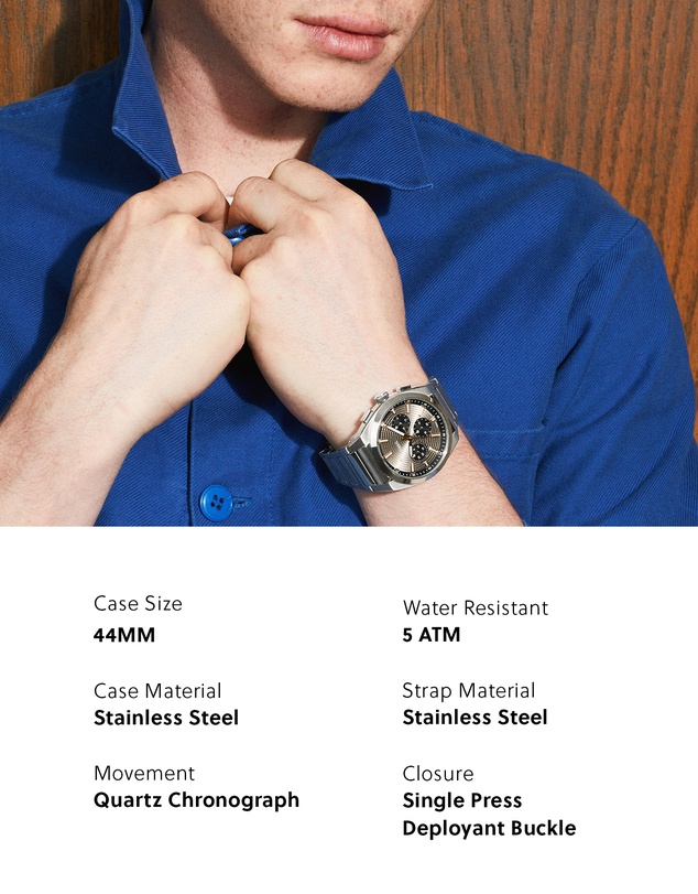 Fossil - Everett Silver Tone Chronograph Watch