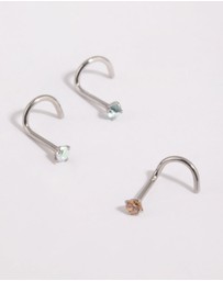 Lovisa - Surgical Steel Light Stone Nose Stud Pack