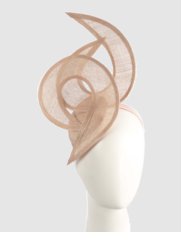 Max Alexander - Nude Sinamay Racing Fascinator