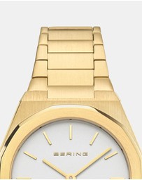 Bering - Ladies Classic Polished 32mm Gold Strap Watch