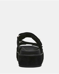 Steve Madden - Bigschmona Black Suede Sandals