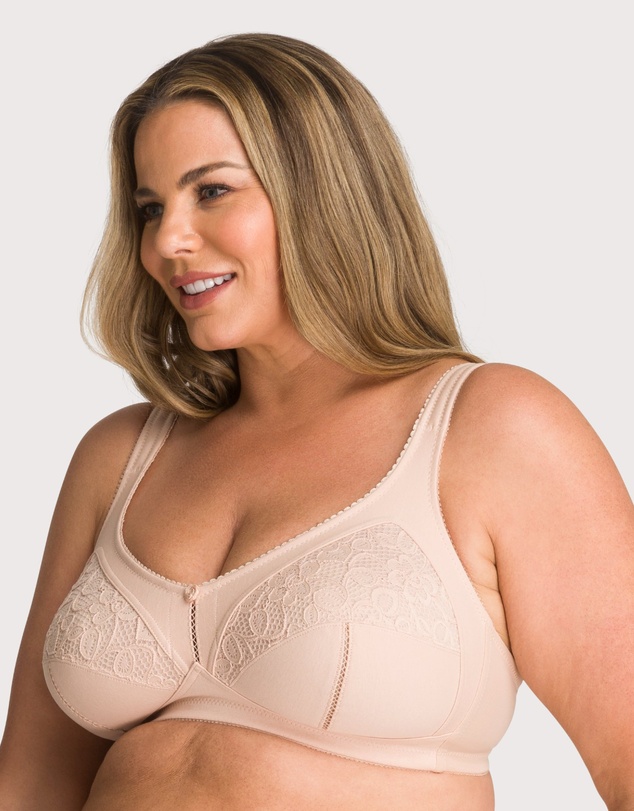 Ava & Audrey  - Ava & Audrey Sophia Cotton & Lace Wire-free Bra