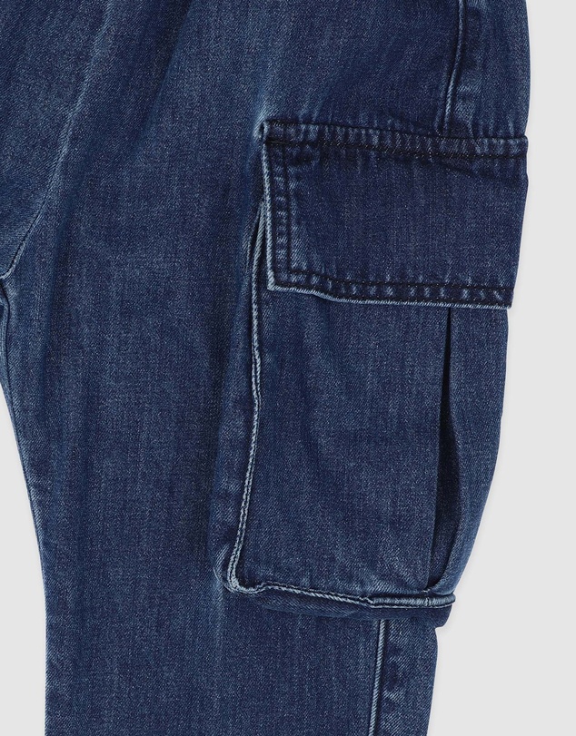 Fox & Finch - Indigo Cargo Pull On Jeans 3-7 Yrs