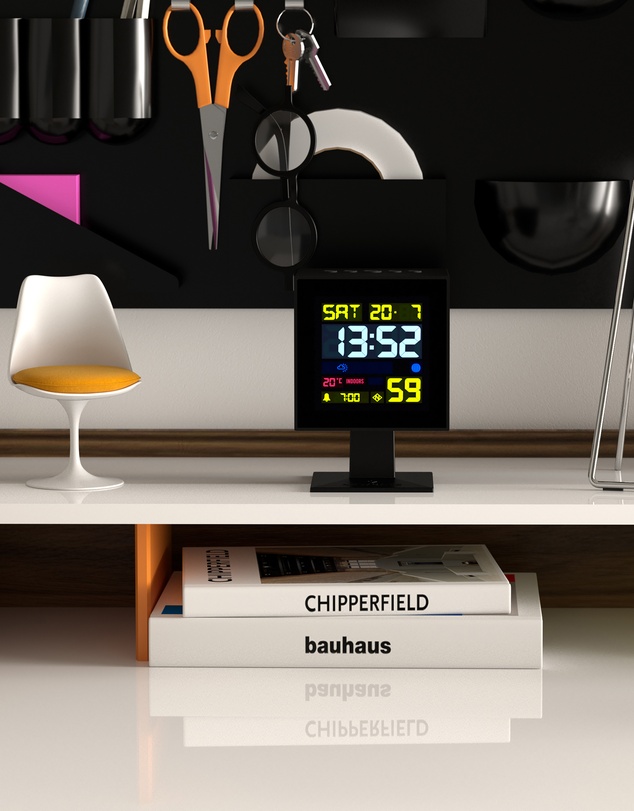 Newgate - Newgate Monolith Lcd Alarm Clock Black