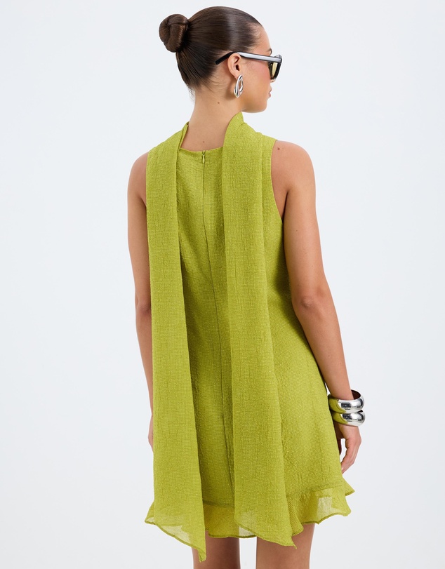 Calli - Lucie Sparkle Sheer Scarf Mini Dress