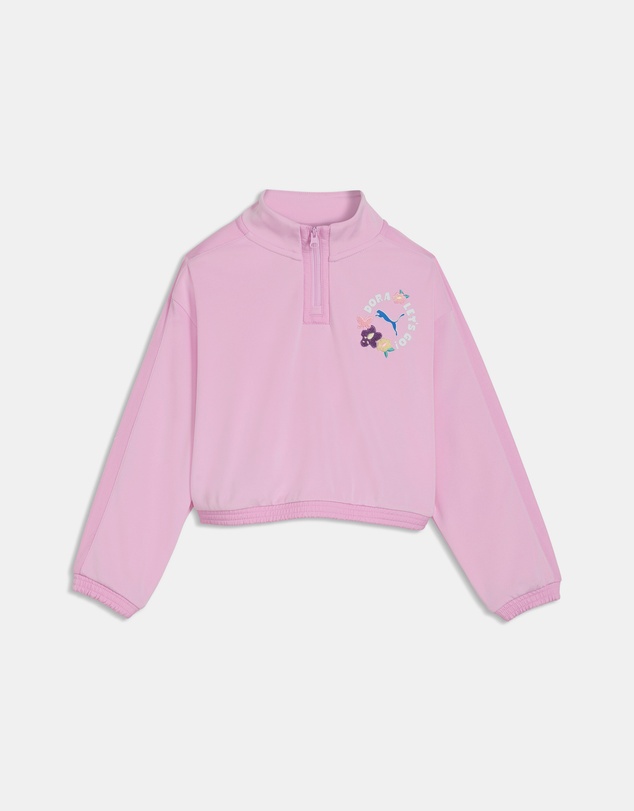 Puma - x DORA THE EXPLORER T7 Relaxed Half-Zip Crew Sweatshirt - Girls