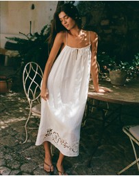 Peony - Embroidered Midi Dress