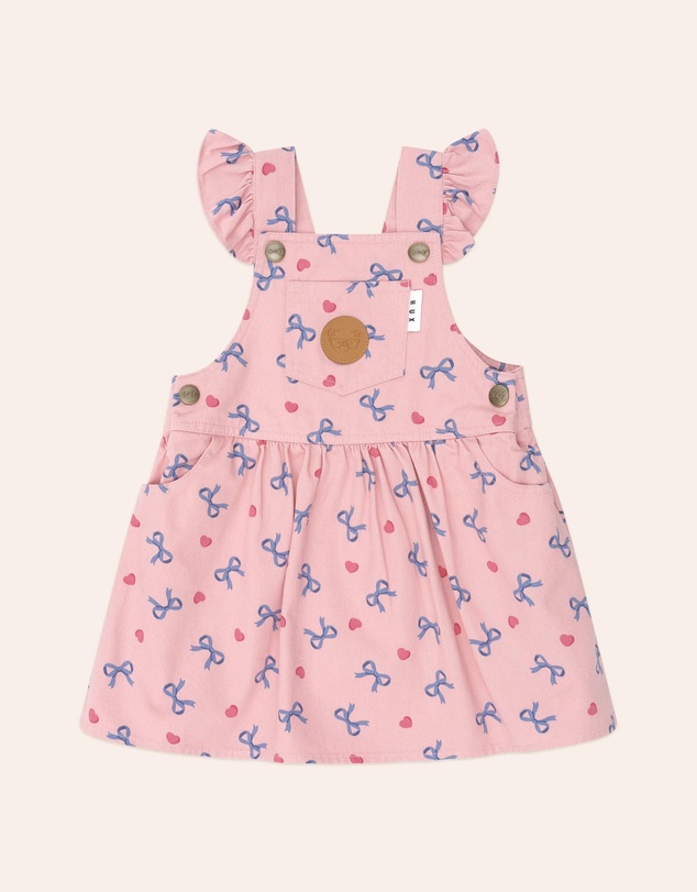Huxbaby - Hearts and Bows Pinafore - Babies-Kids