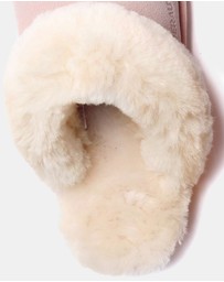 EVERAU - EverAU Ugg Muffin Slipper Suede Cow Suede Upper House Shoes