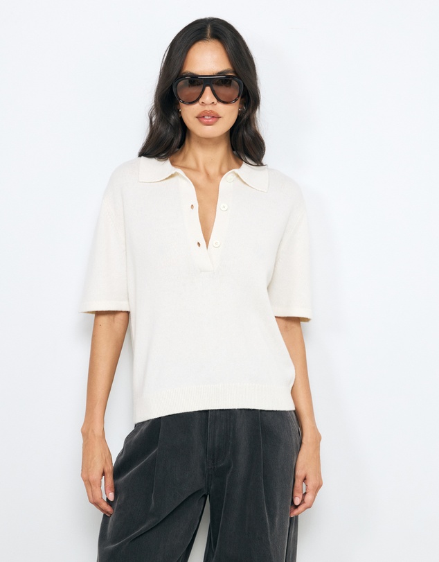 AERE - Aimee Relaxed Fit Knit Polo