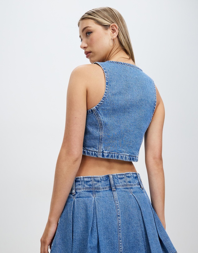 Abrand - Denim Vest - ICONIC EXCLUSIVE