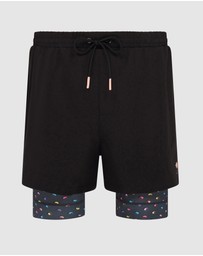 Boardies - Boardies Polka Yin Yang Neon Active Compression Shorts