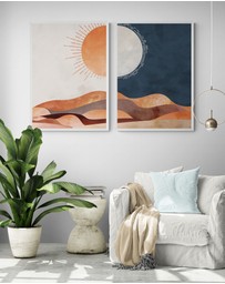 Inka Arthouse - Moon Desert Set of 2 Art Prints